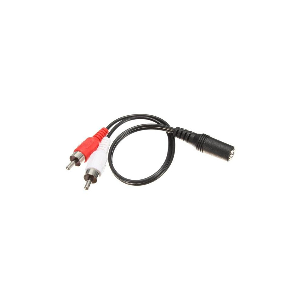 3.5Mm Female To 2X Rca Male Stereo Aux Audio Headphone Y Cable 6441594787504