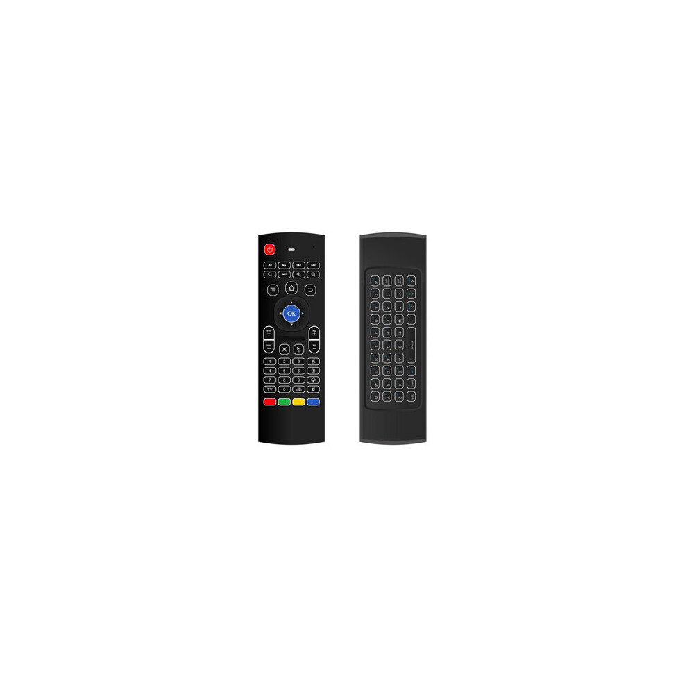 Mx3 Backlit Wireless 2.4G Six Axis Gyroscope Keyboard Remote Control Air Mouse Ir Learning White 4151093694792