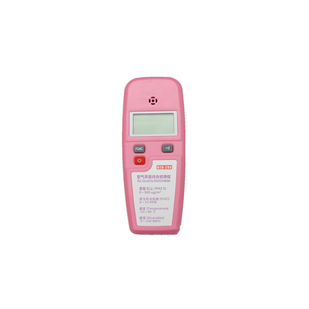 Dtu-200 Air Quality Tester Dust Voc Temperature Humidity Meter Atmosphere Detector Haze Pm2.5 Formaldehyde Alcohol Tester 8651964789733