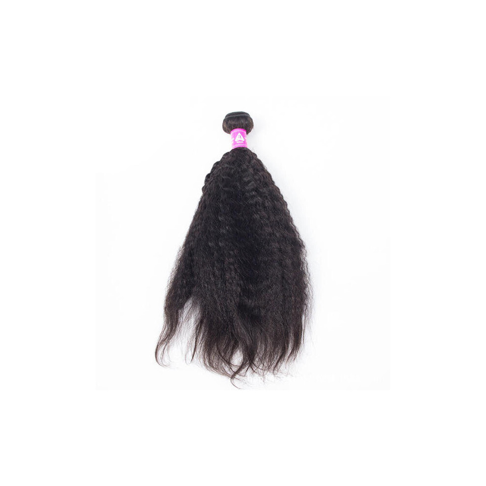 1 Bundle Kinky Straight 100% Brazilian Human Virgin Hair Extension Weave Bundles Nature Color