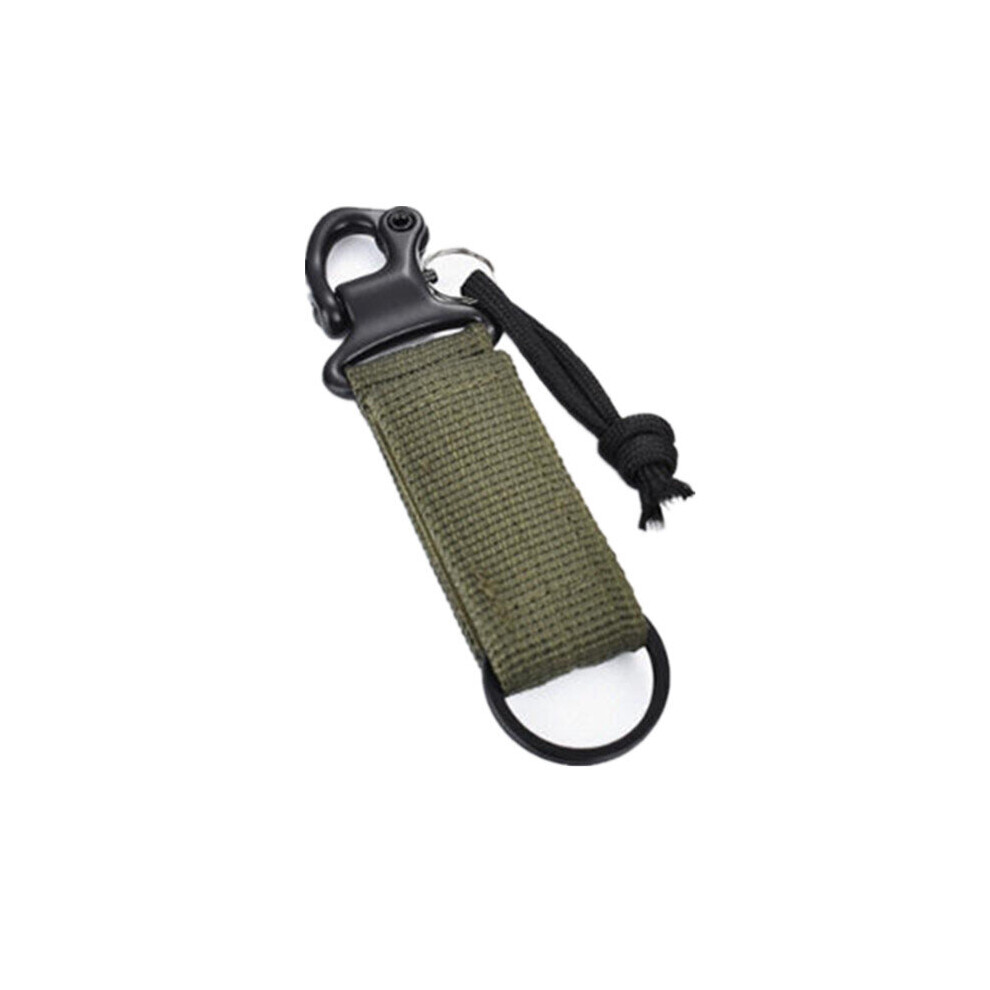 5Pcs Tactical Gear Clip Pouch Key Chain Nylon Belt Hanger Keychain Green 4191026536287