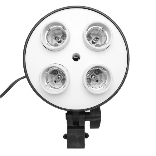 Photo Video Studio Lighting 50x70cm Softbox Light 4 Socket E27 Lamp Holder Kit 1
