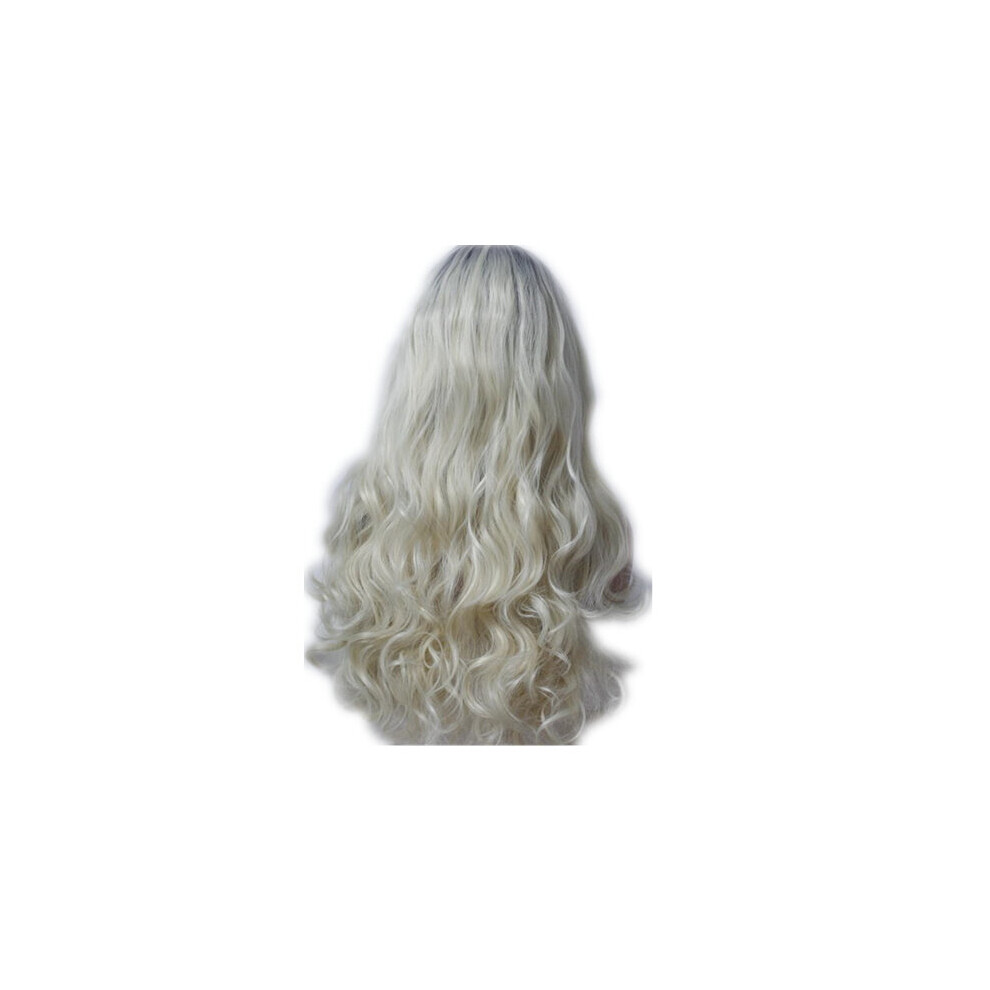 Unisex Not,Specified Dyed Fluffy Big Wave Roll Front Lace Wig