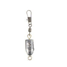 10PCS Fishing Sinker Fishing Rolling Swivel Sea Fishing Lead Weights Sinkers with Snap Swivels