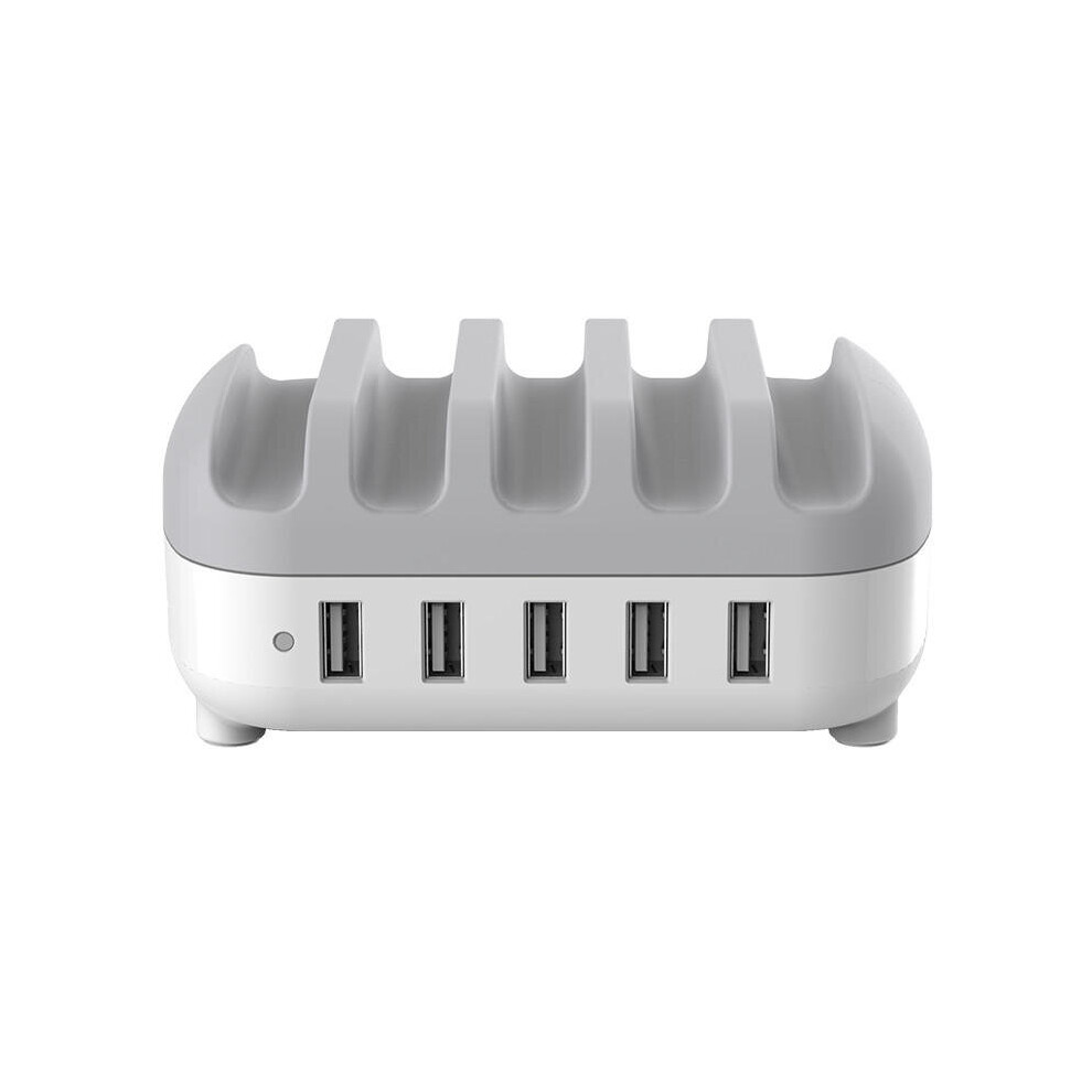 Duk-5P 40W 5 Port Usb Smart Desktop Charging Station Usb Hub With Phone & Tablet Stand 840079131003