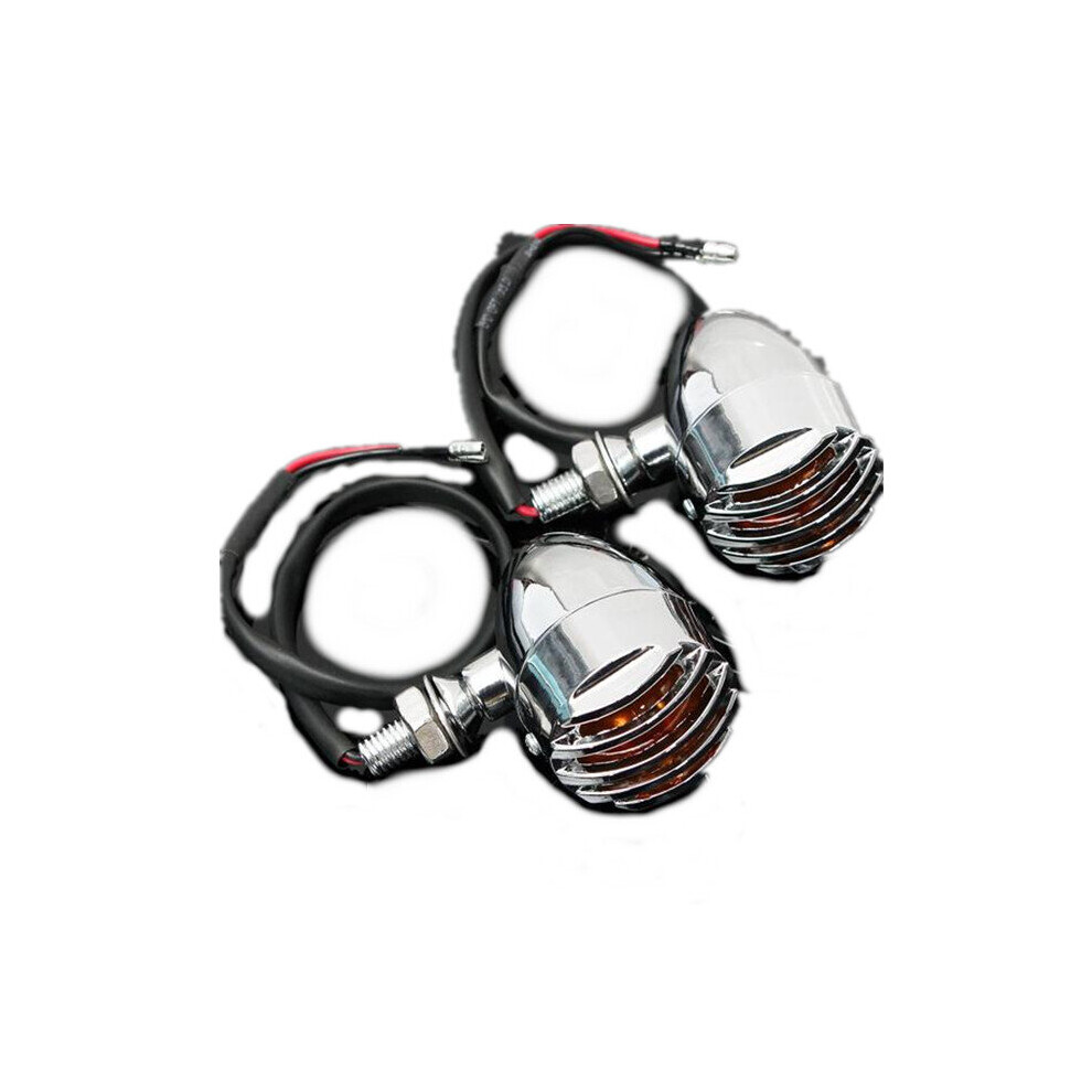 1Pair Turn Signal Blinker For Harley Chopper Sportster Amber/Light 4191026597110