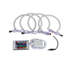 4PCS RGB LED Angel Eyes Halo Rings for BMW E36 E38 E39 E46 M3 - Plug & Play, IR Remote, 16 Color Options