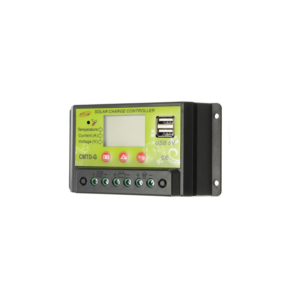 Cmtd-G2420 20A 12V/24V Solar Charge Controller With Lcd Display Intelligent Pwm Battery Regulator 840079084286