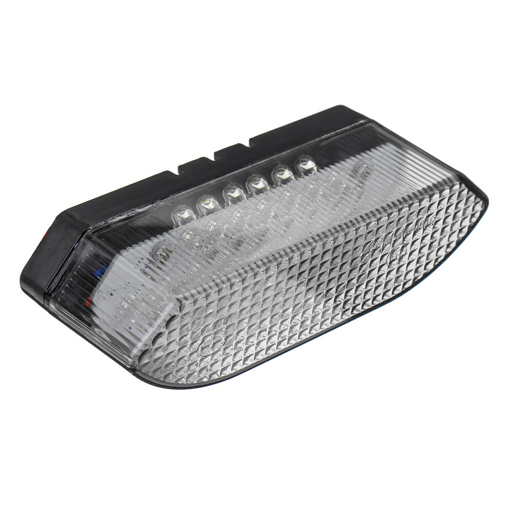 30 Led Motorcycle Tail Atv Rear Brake Stop Running License Plate Integrated Colour Light/Black 840079323835