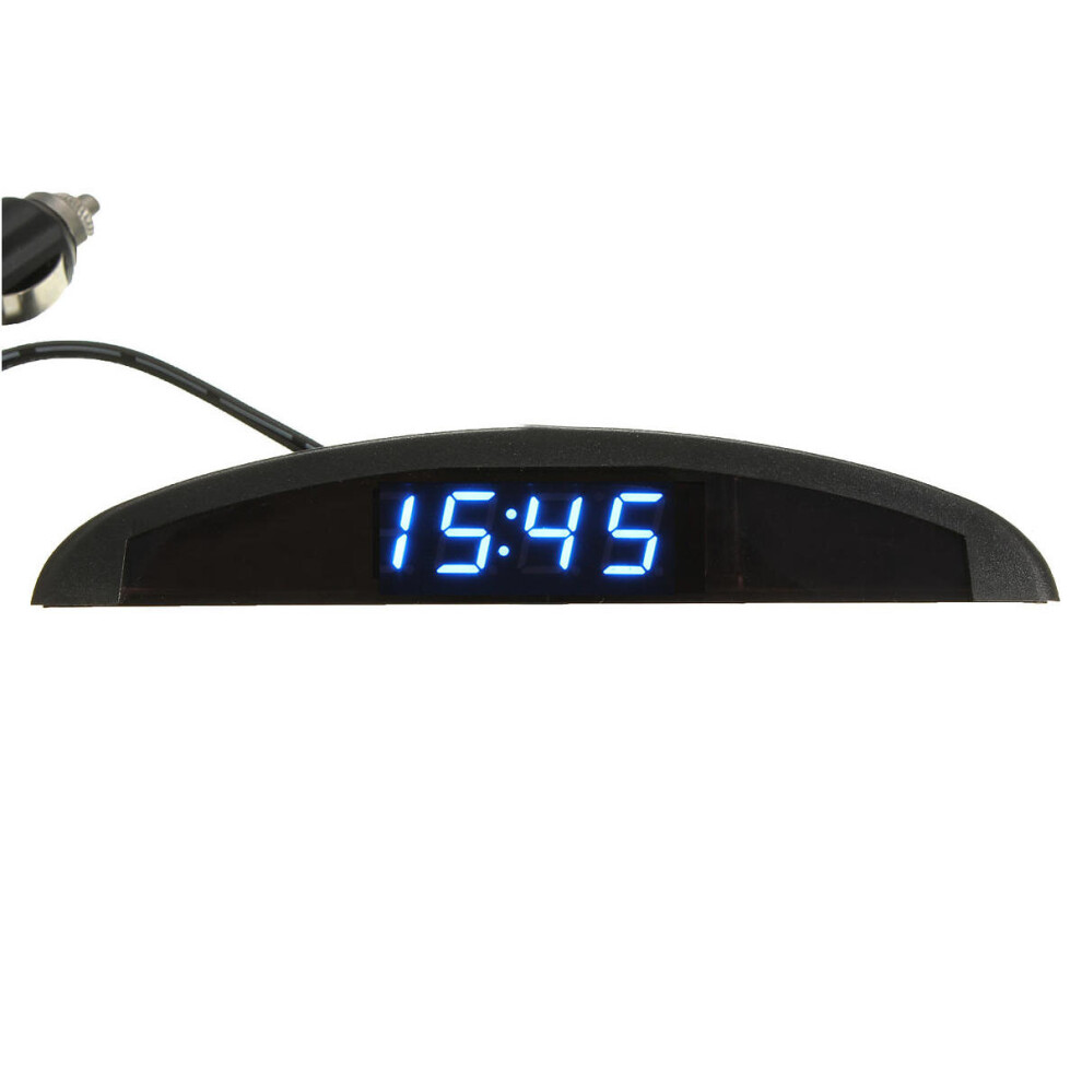 Led Digital Auto Clock Voltmeter Thermometer 12V 3 In 1 Function 5202984955597