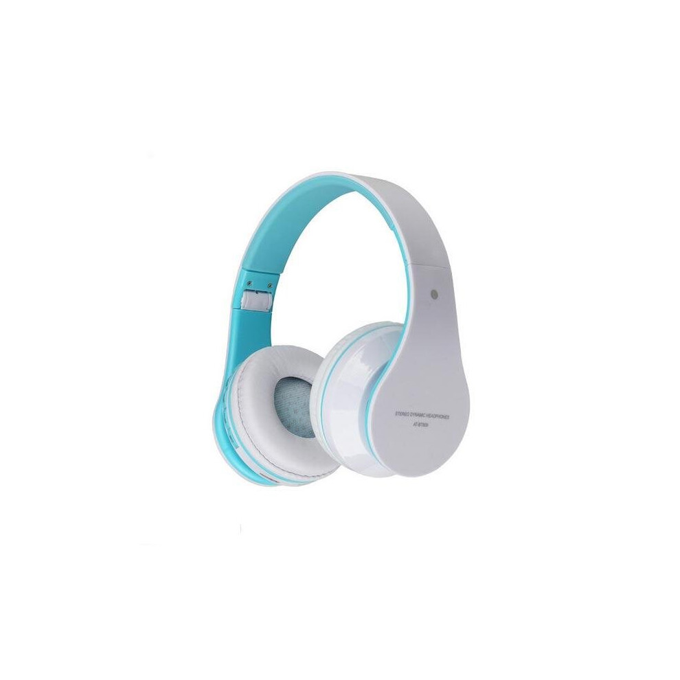 At-Bt809 Foldable Wireless Bluetooth Headphone Headset With Mic Fm Tf Sblue Color Gold 4191026546309
