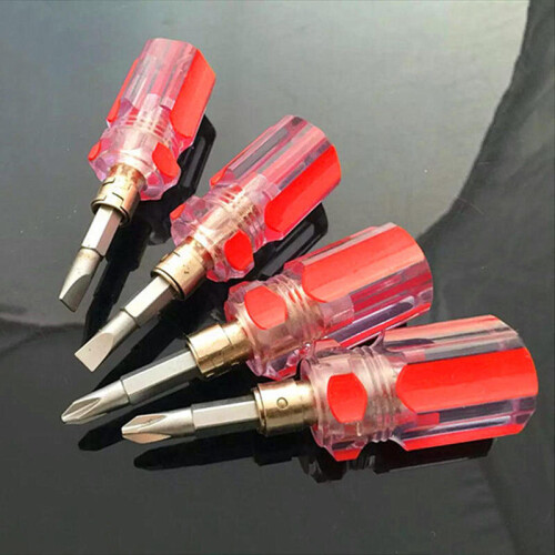10Pcs Mini Bidirectional Interchangeable Head Screwdriver Phillips & Flat Tip Screwdriver For DIY Repair Tools 1