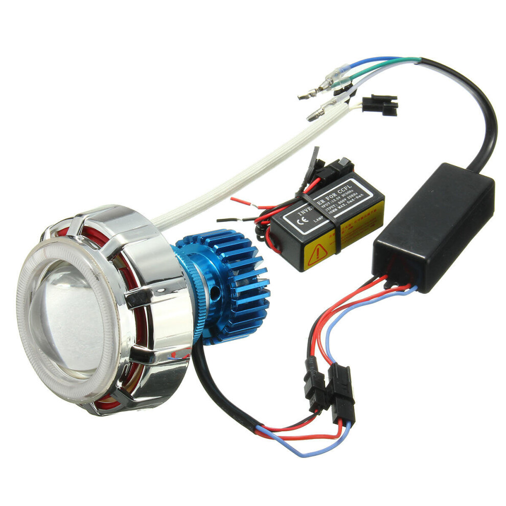 12V Led Projector Kit Hi/Low Beam Headlight Angel Devil Eye Motorcycle 4191026596717