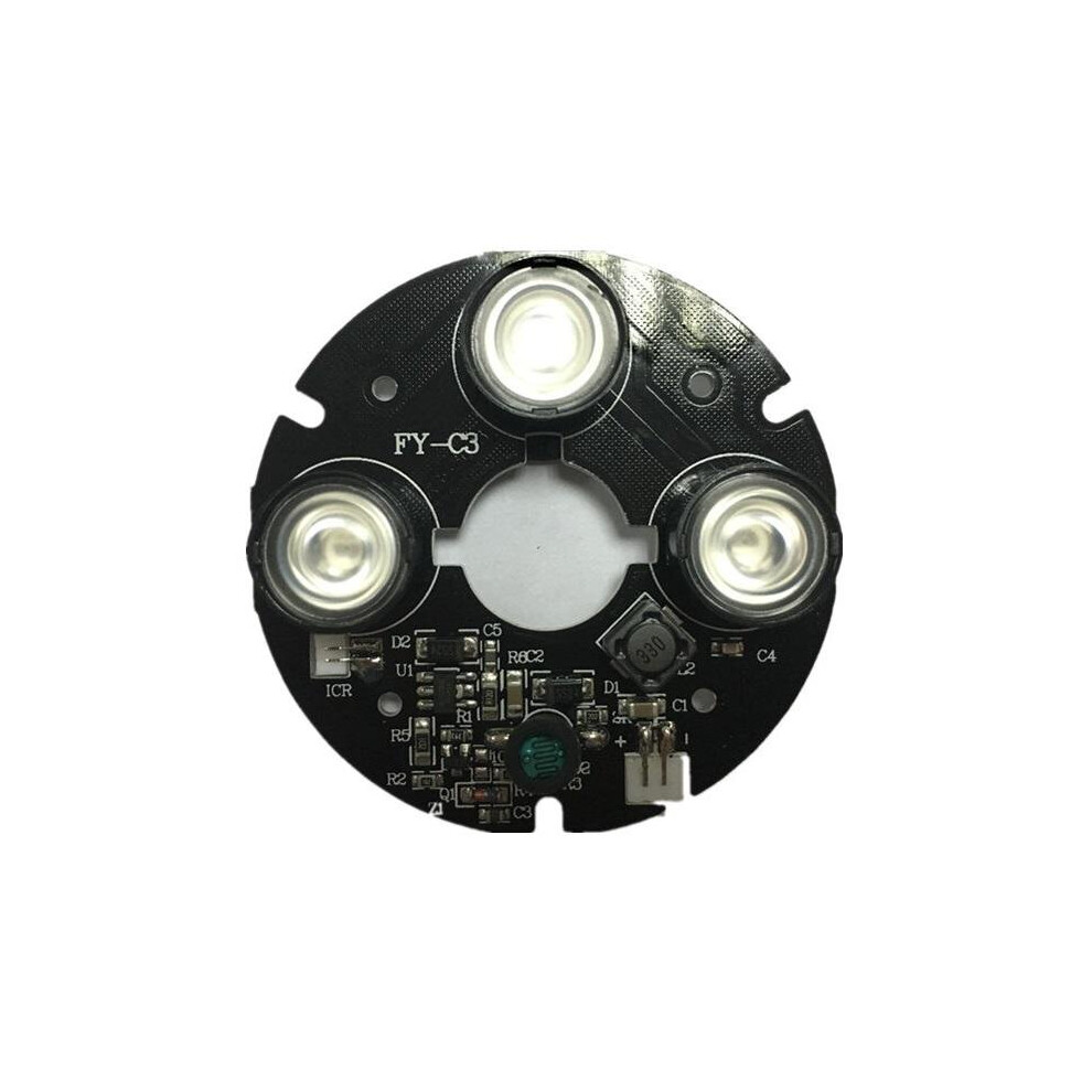 3Pcs Array Ir Led Spot Light 850Nm Infrared Board For Cctv Hemisphere Dome Camera 63Mm Diameter 4151093676590