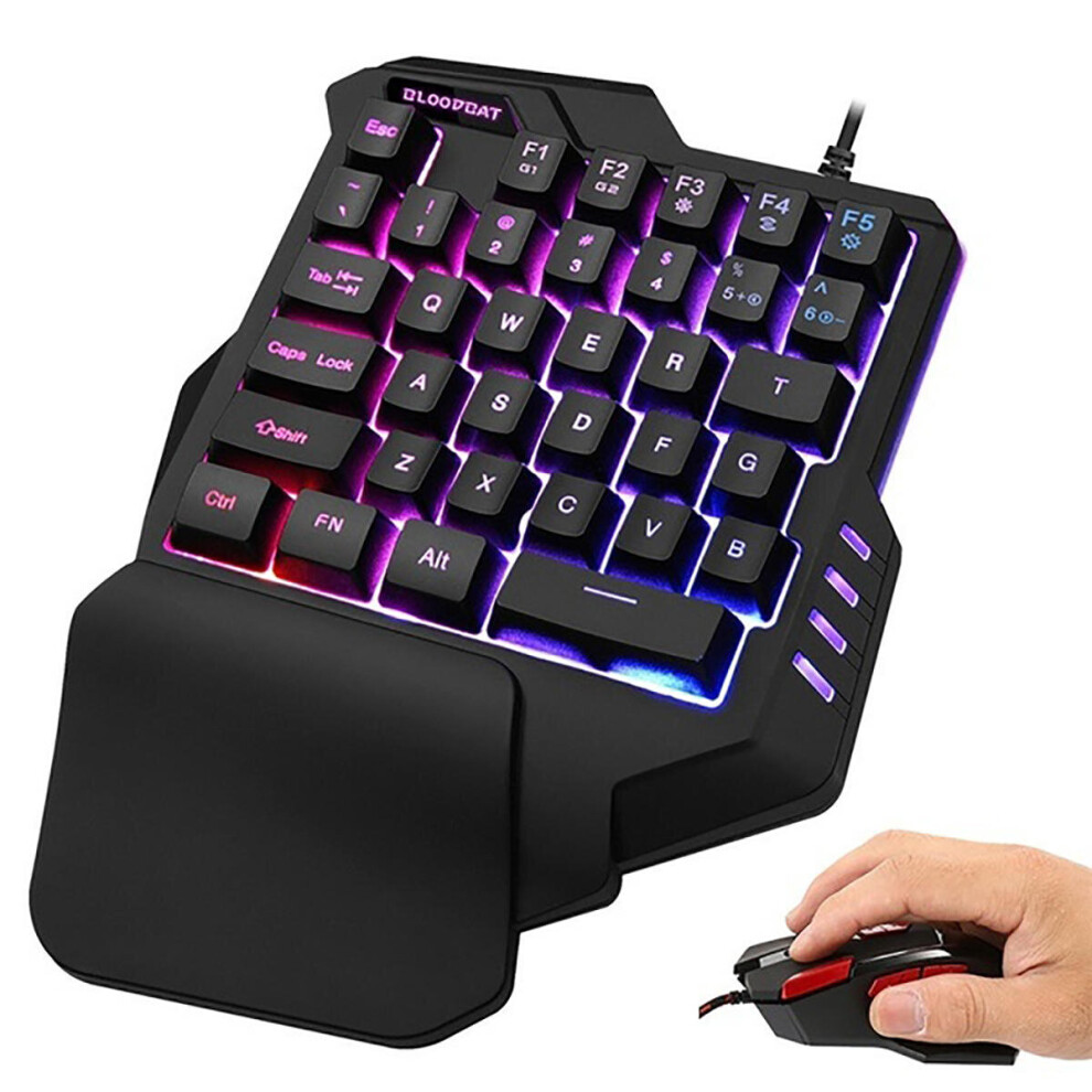 Mechanical Keyboard Left Hand Game Keypad Mouse For Game Lol Dota For Pubg Games 4151093626588