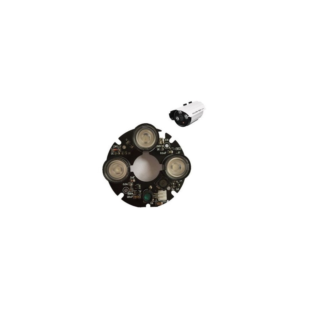 3Pcs Array Ir Led Spot 850Nm Infrared Board For Cctv Bullet Camera 53Mm Diameter Light 4151093676606