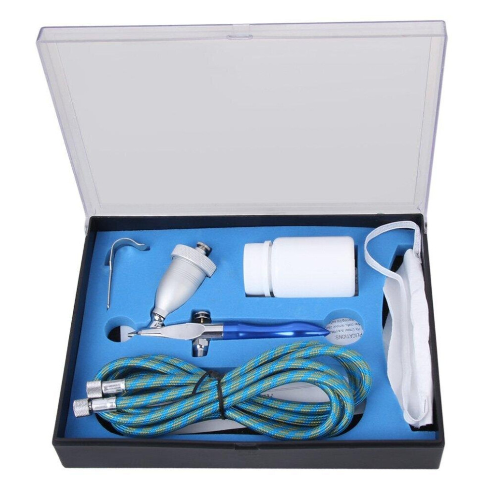 Sandblaster Airbrush Gun Kit In Carrying Case Complete Gravity Spray Gun With Spray 15Cc Jar Accessories 869692700779