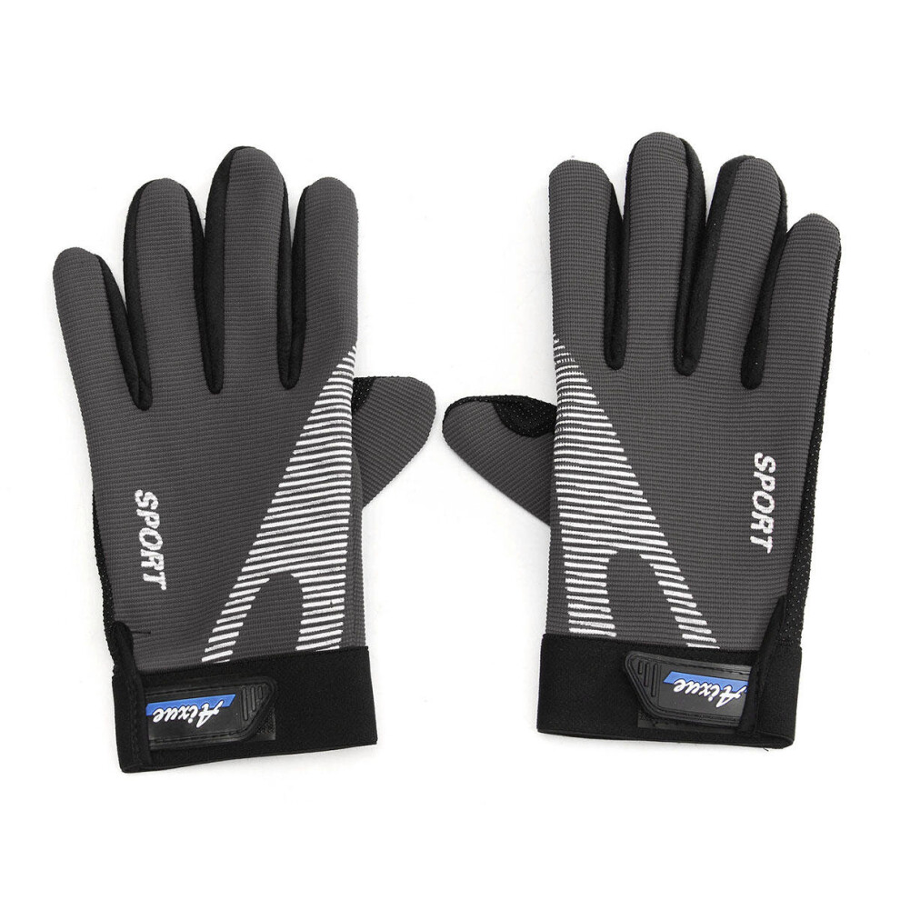 2Pairs Motorcycle Windproof Full Finger Gloves Mountain Racing Sport Glove Color Gray 5202984959632