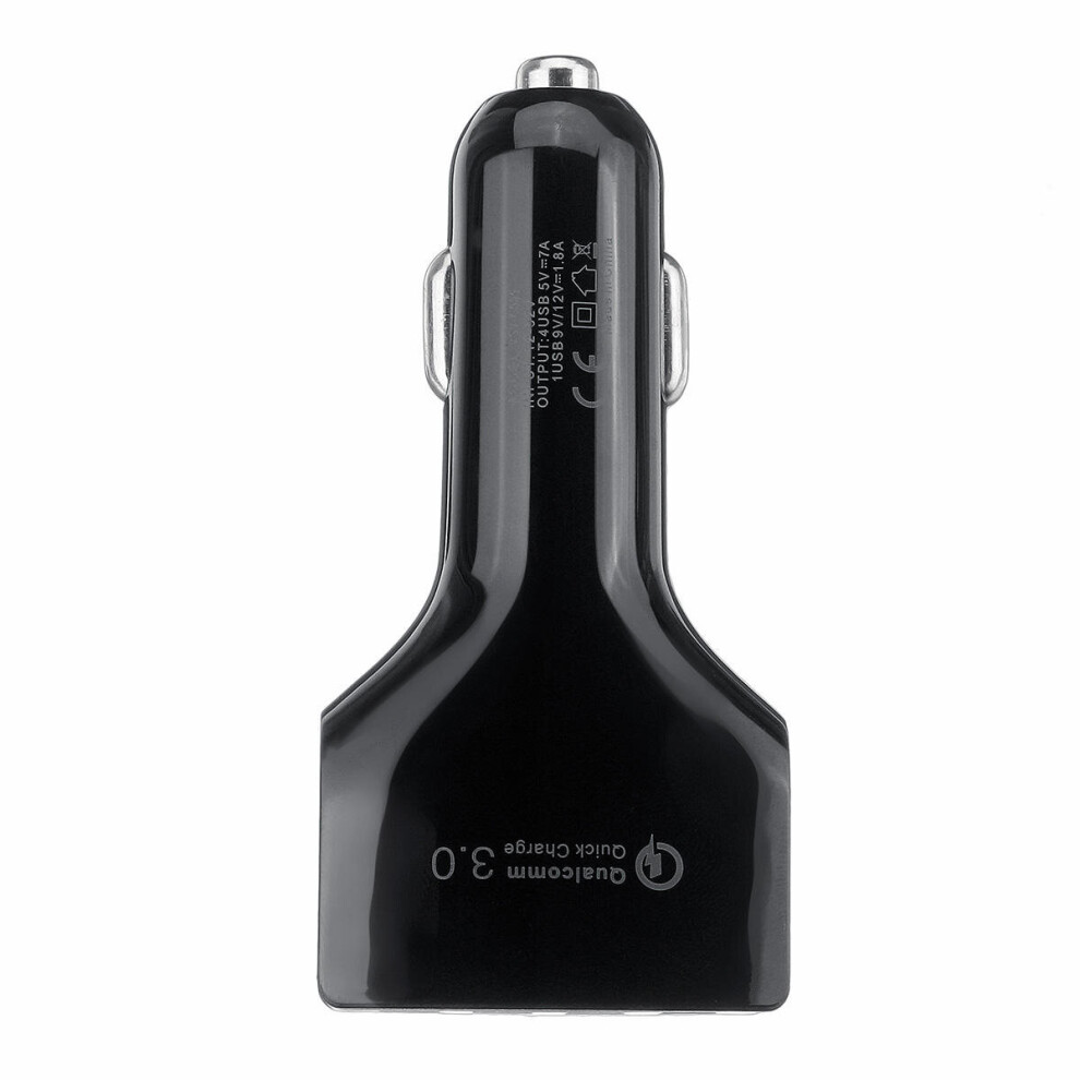4 Port Qc 3.0+3.5A Quick Charge Car Charger For Ios And Android Color Black 840079135698