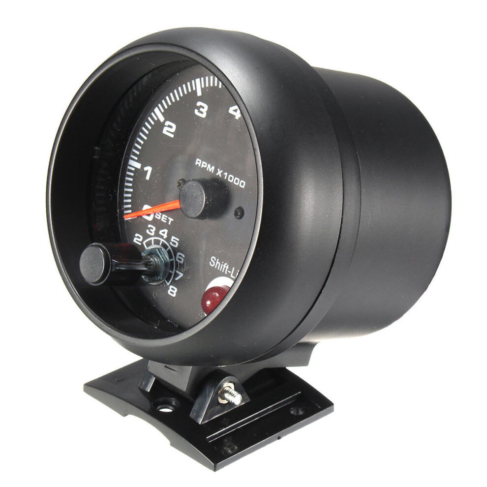 95Mm 3.75Inch Tachometer Tacho Gauge Meter 0-8000 Rpm With Led Shift 12V Light 5202984937494