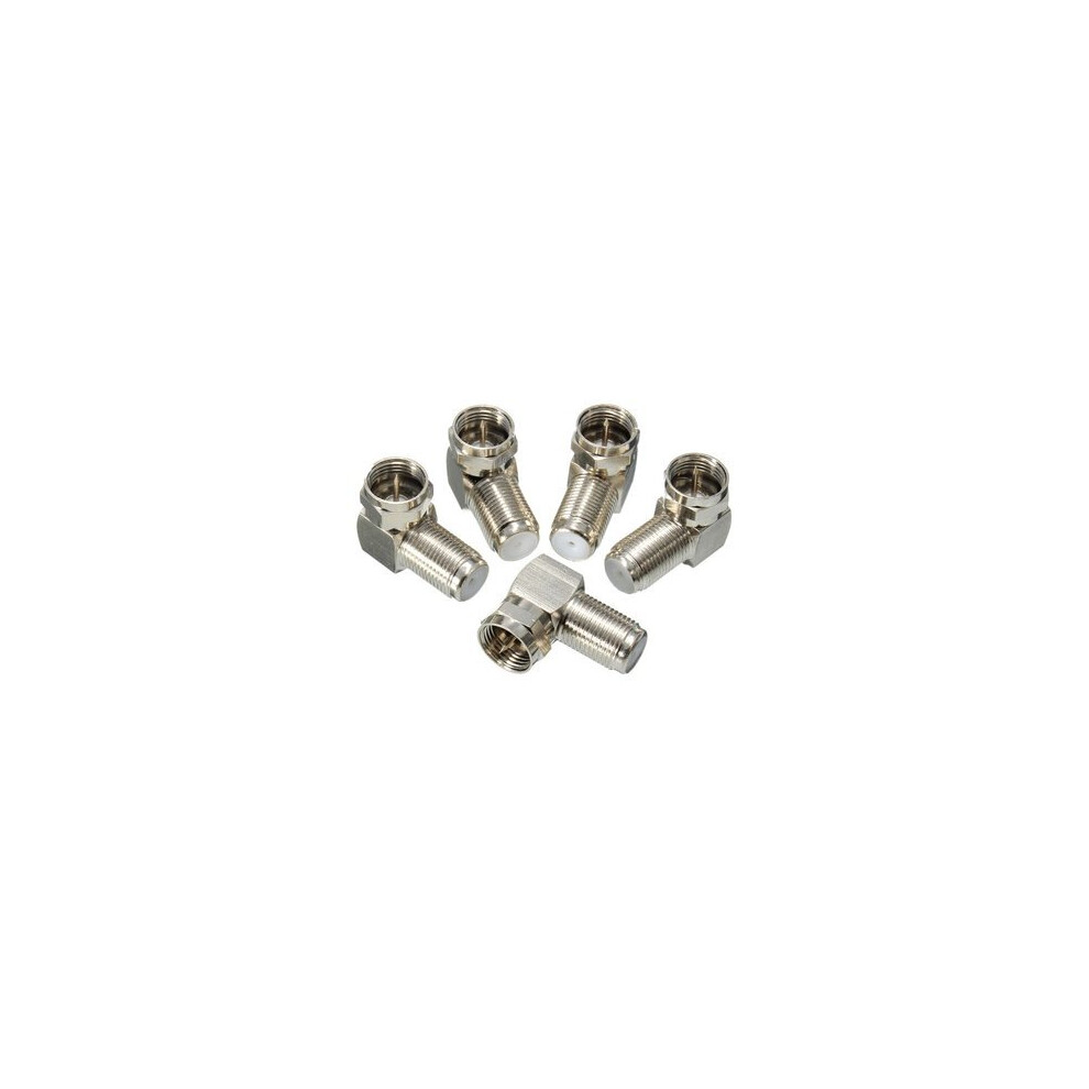 90 Degree F Male To F Female Connector Adapter Coaxial Cable Rg6 Rg59 4151093674312