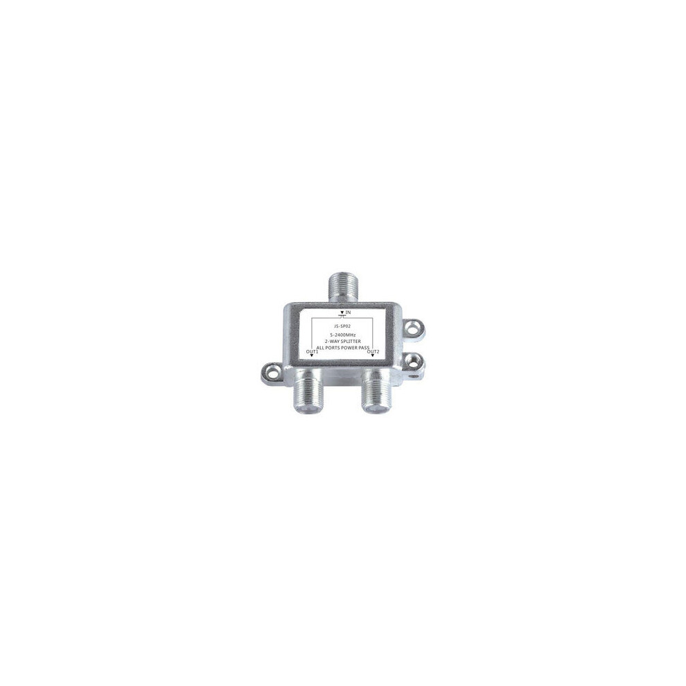 Js-Sp02 Satellite 2 Way Hd Digital Coax Cable Splitter Bi-Directional Moca Connector For Satv/Catv 4151093690992