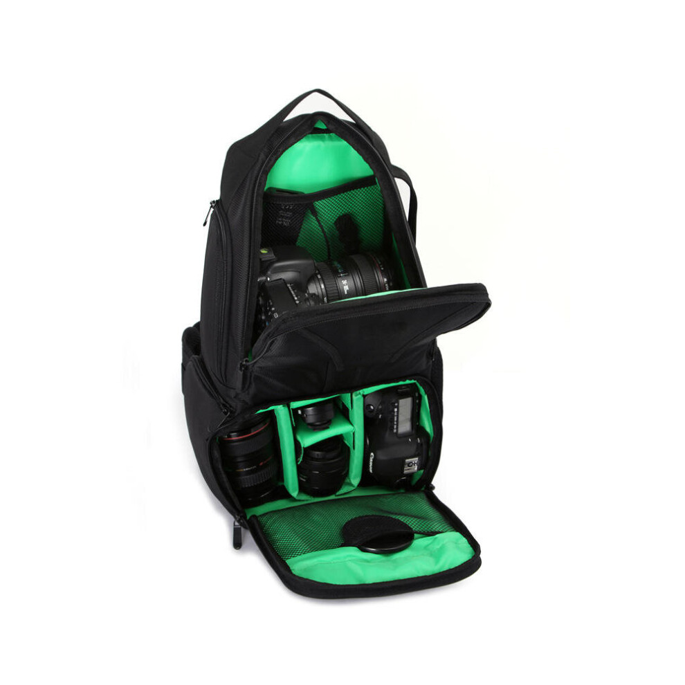 7495 Multi-Functional Waterproof Large Capacity Triangular Dslr Camera Bag Case Backpack Green 4151093614103