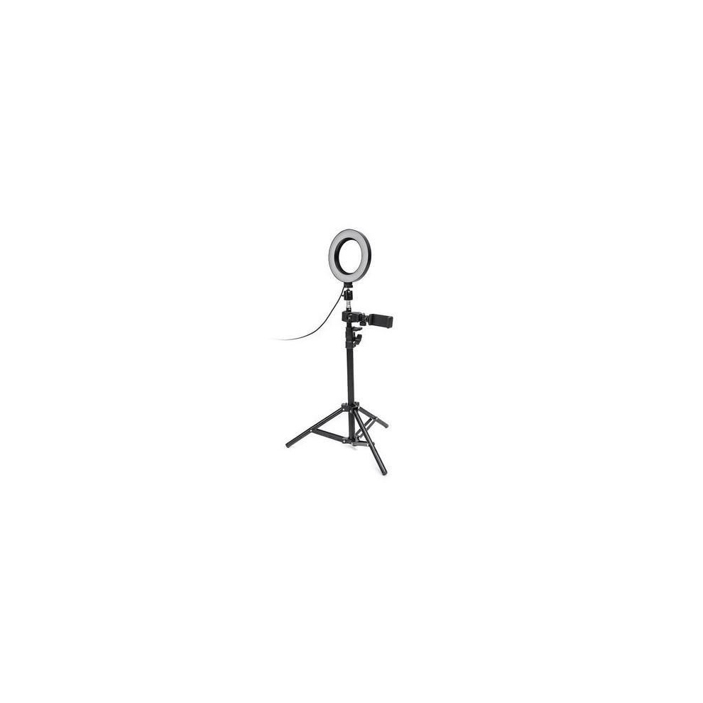 Dimmable Led Studio Camera Ring Makeup Photo Lamp Selfie Stand Usb Plug Tripod With Phone Holder For Youtube Video Light 4191026519716
