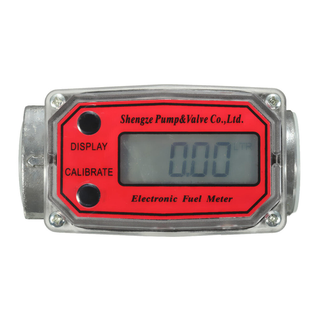 1Inch Digital Oval Gear Turbine Flow Meter Kerosene Fuel Flow Meter 15-120L/Min 8651935566141