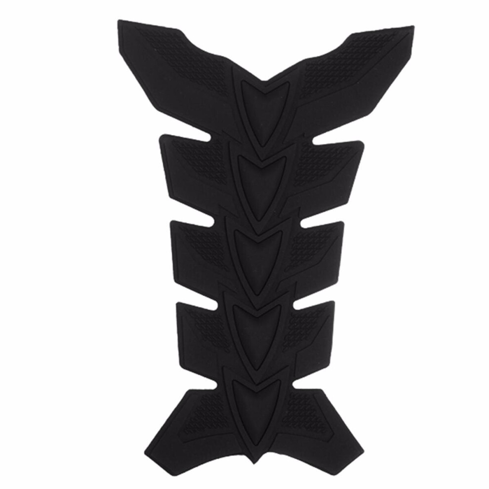 2Pcs 3D Rubber Fuel Tank Pad Protector Sticker Decal Motorcycle Motor Bike Modified Color Black 840079320889