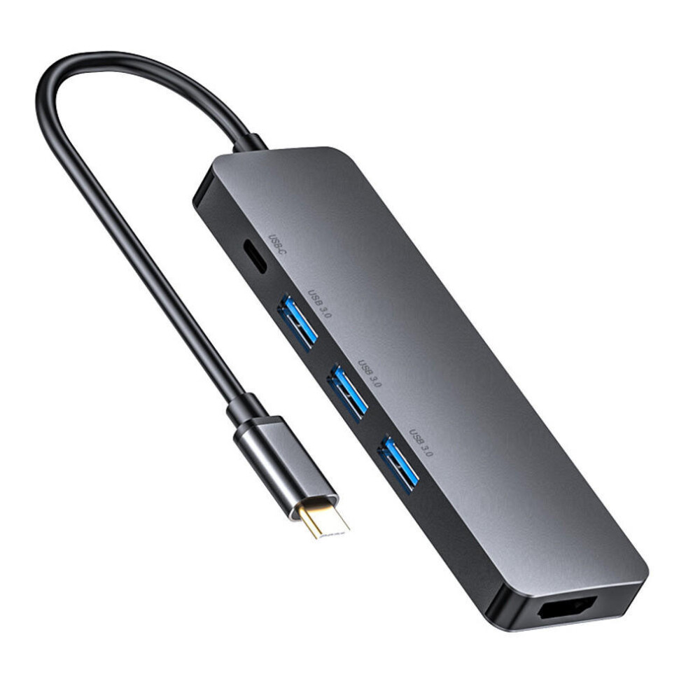 D91 5 In 1 Type-C To 3 Port Usb 3.0 4K Hd 30Hz Pd Charging Data Hub Adapter For Tablet Laptop 4151093643714