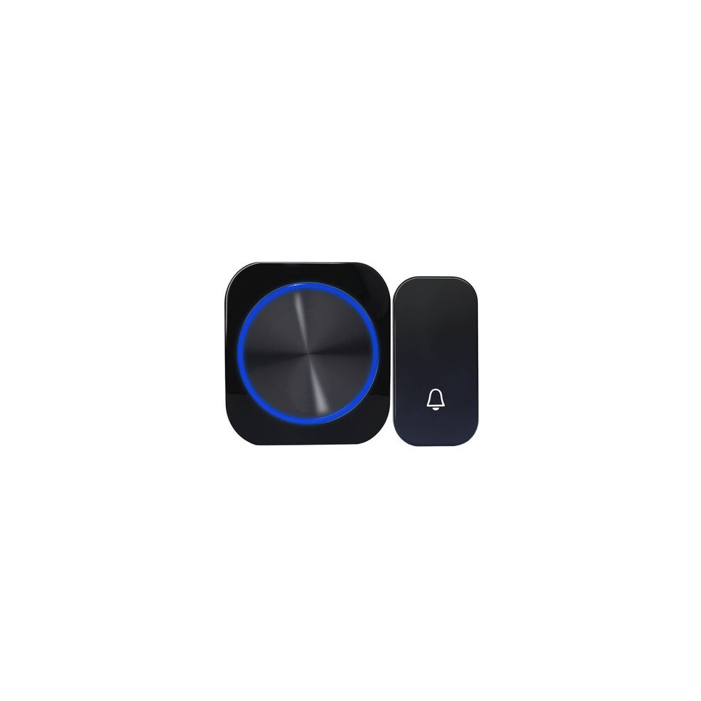 M688 Self-Powered Wireless Doorbell Door Bell Ring Chime Call Night Light No Battery Waterproof 150M Black
