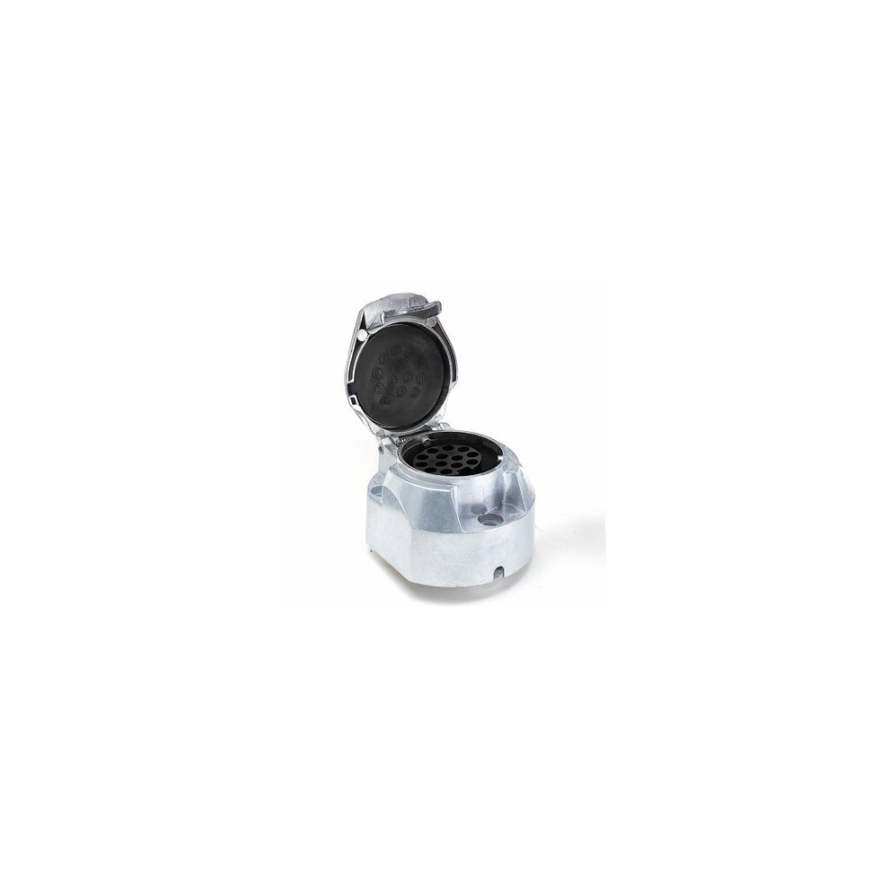 13 Pin Alloy Electric Lighting Eu Towing Plug Adapter Socket 12V Trailer 840079319173