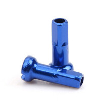 1 Bottle 100PCS Aluminium Alloy Bike Spokes Cap Outdoor Bicycle Riding Colorful Spokes Cap BLUE