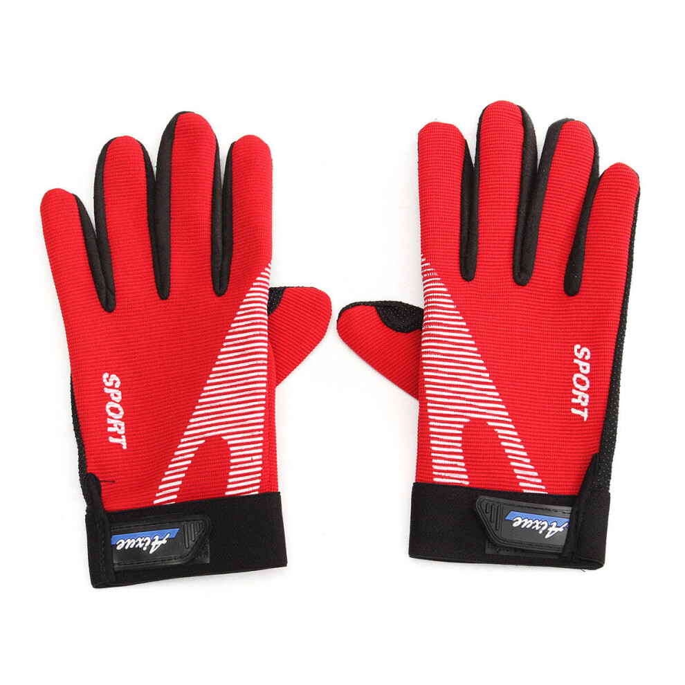 2Pairs Motorcycle Windproof Full Finger Gloves Mountain Racing Sport Glove Color Red 5202984959649