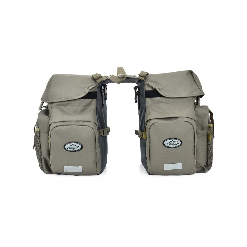 50L Waterproof Rear Side Seat Saddlebags For Motorcycle Bike Carrier Scooter Bag Color Gray 4191026504989