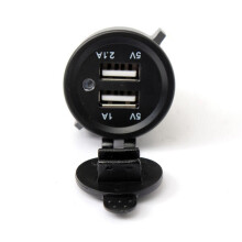 12/24V Socket Dual USB Spliter Charger Adapter Motorcycle