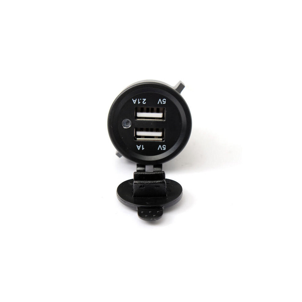 12/24V Socket Dual Usb Spliter Charger Adapter Motorcycle 840079078322