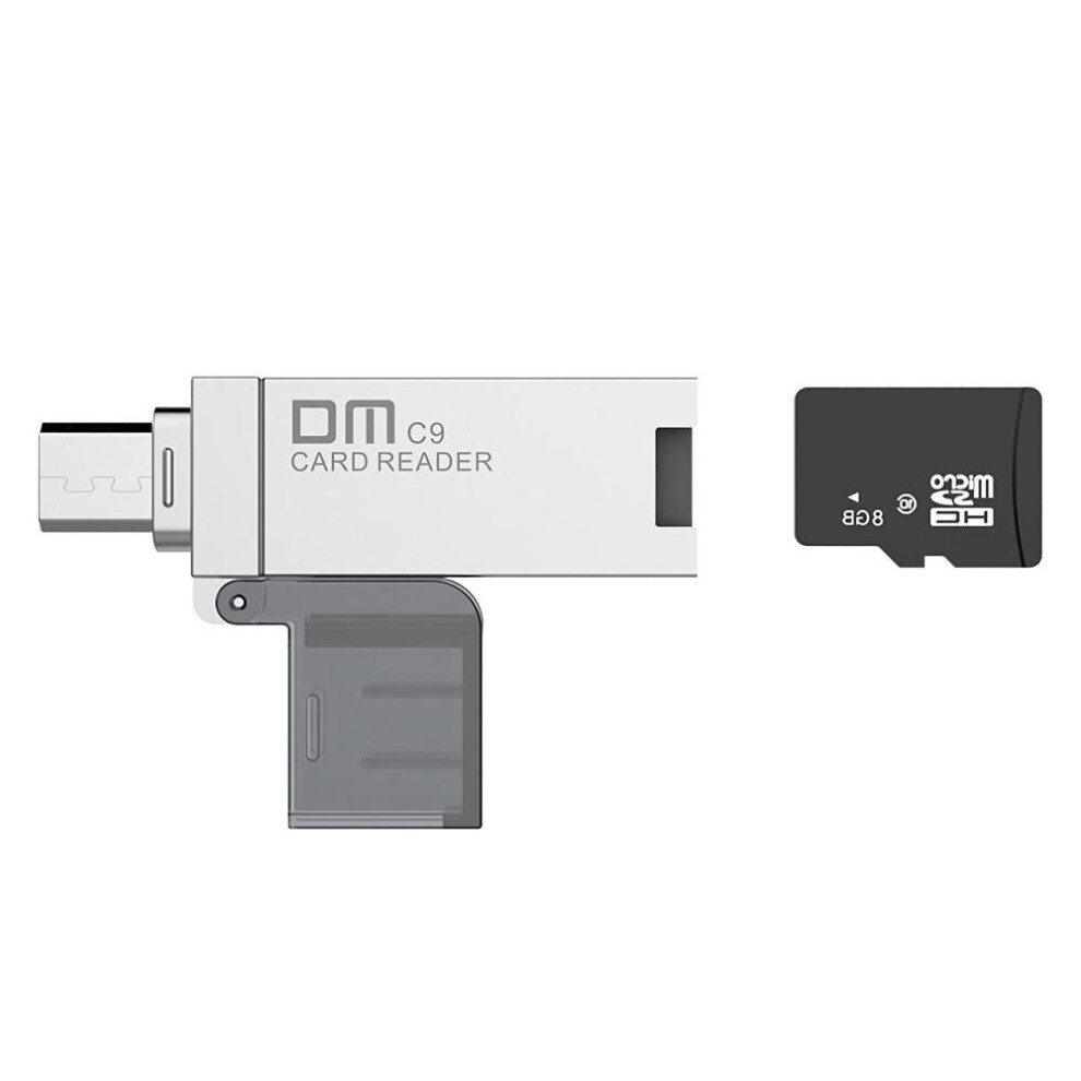 Cr009 2-In-1 Micro Usb + Usb Otg Card Reader For Micro Sd Tf Memory Card 840079133120