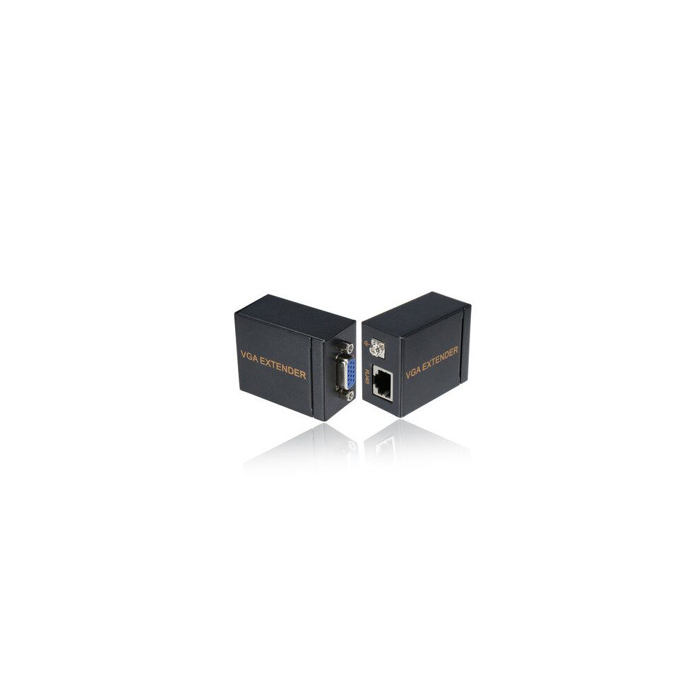 60M Vga To Rj45 Adapter Comworking Signal Extender Sender Over Ethercom Cable Transmitter Receiver Black 4191026531831
