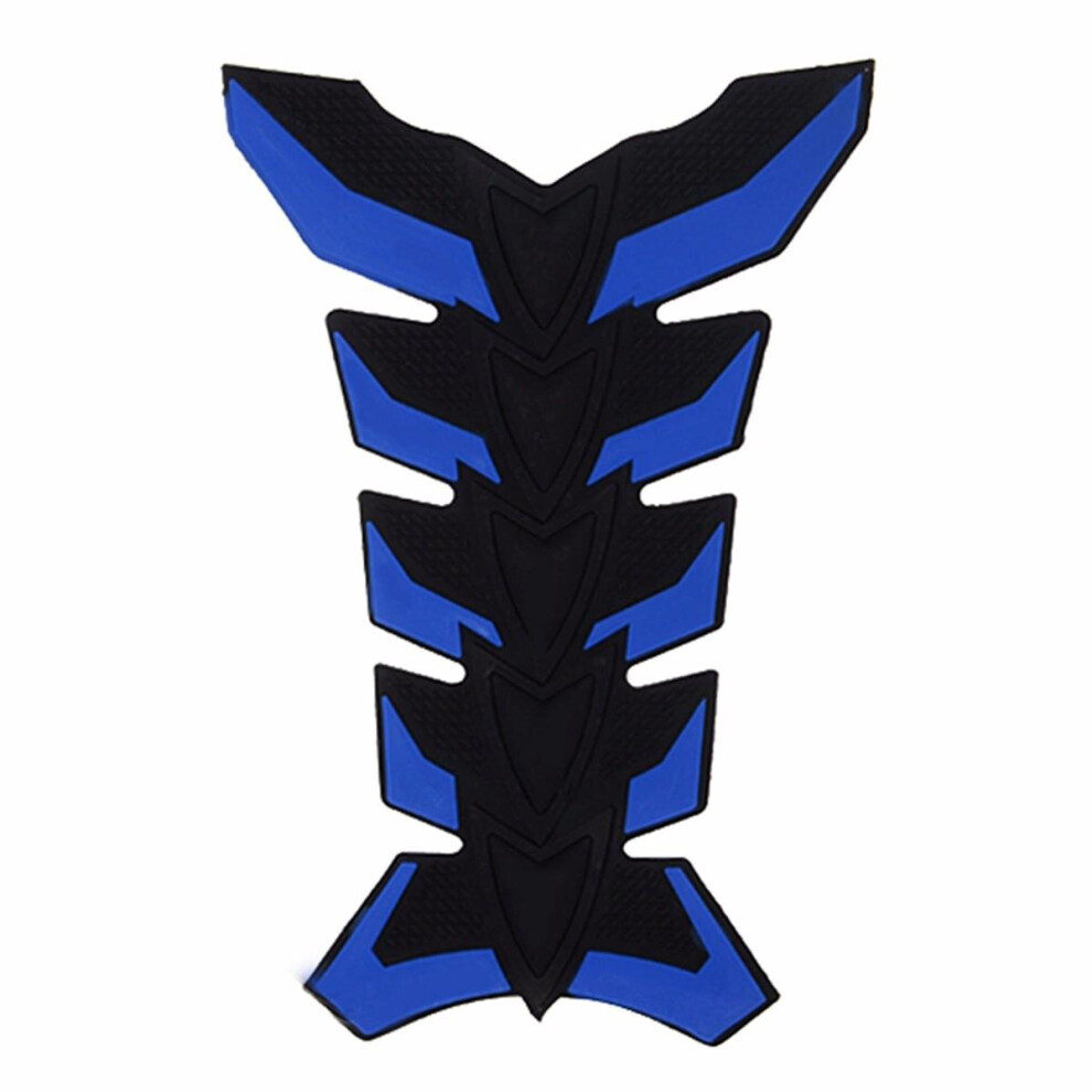 2Pcs 3D Rubber Fuel Tank Pad Protector Sticker Decal Motorcycle Motor Bike Modified Color Blue 840079320896
