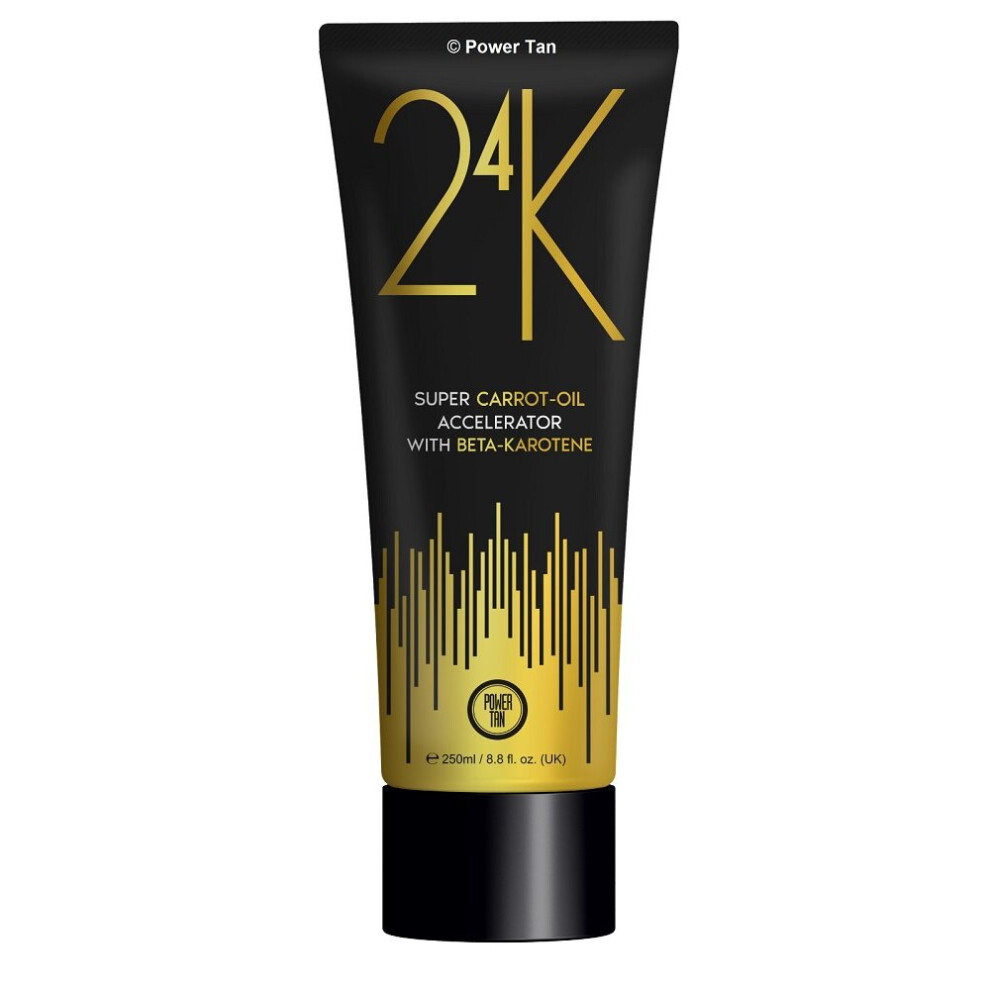 Power Tan 24K Super Carrot Oil Sunbed Tanning Accelerator Lotion 250ml