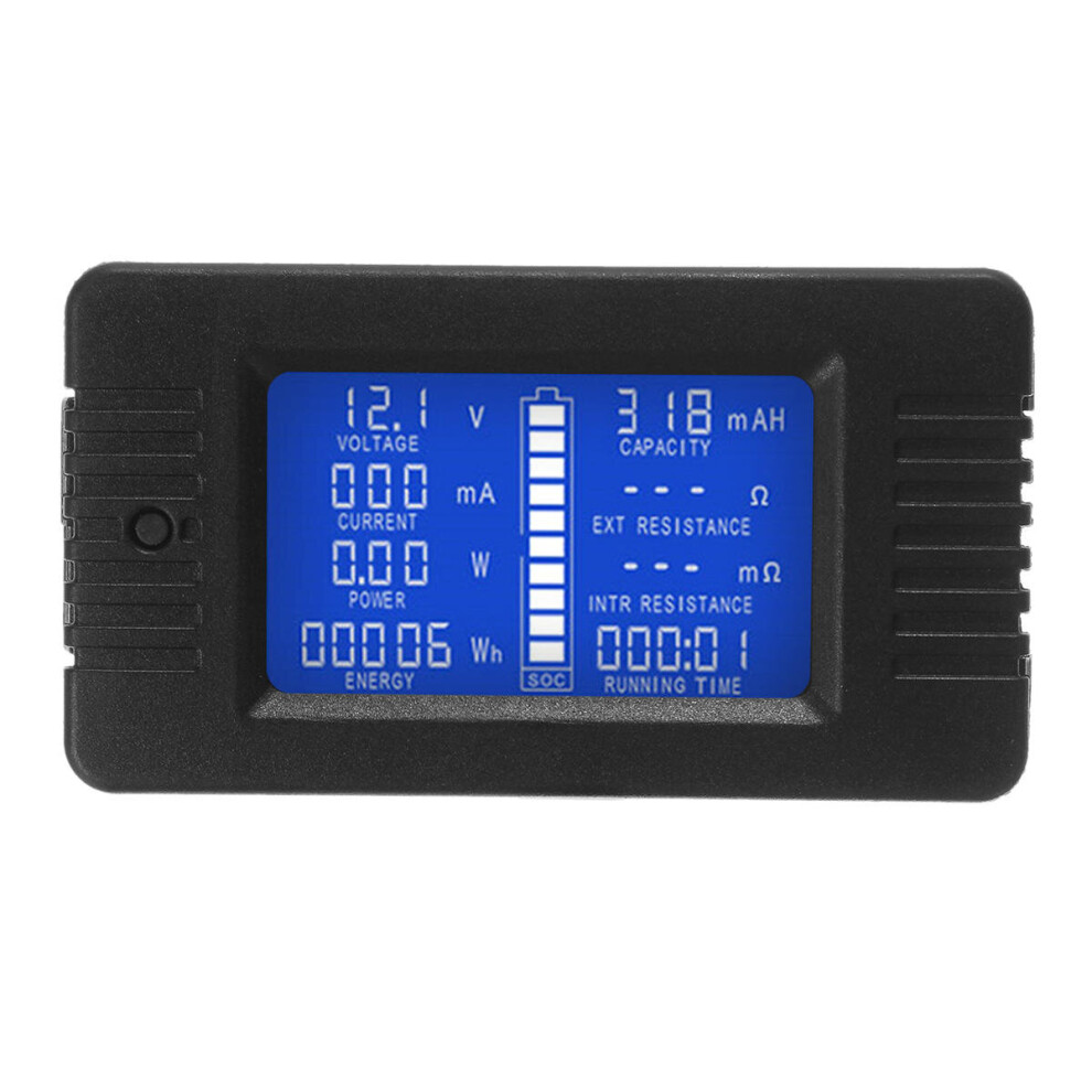 Lcd Display Dc Battery Voltage Monitor Meter 0-200V Volt Amp For Cars Rv Solar System 4191026505726