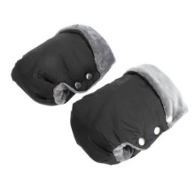 Waterproof Winter Stroller Warm Gloves Pushchair Hand Muff Mitten Pram Accessory BLACK COLOR