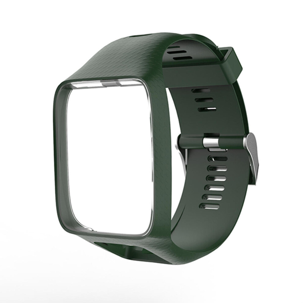 Silicone Watch Band Strap Replacement For TomTom Runner 2&3/Golfer 2/Spark 3