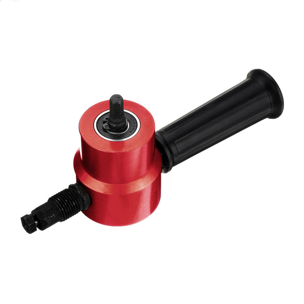 Red Double Head Sheet Metal Nibbler Cutter Drill Attachment Metal Sheet Cutter 8651936566669