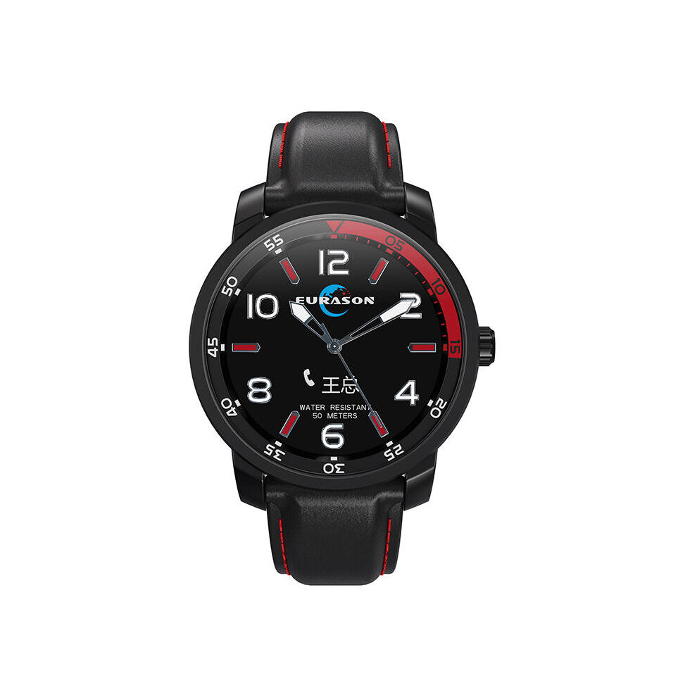 H2 Wireless Fast Charging 5Atm Waterproof Luminous Real Pointer Step Count Smart Watch Blackred Color 6441594705393