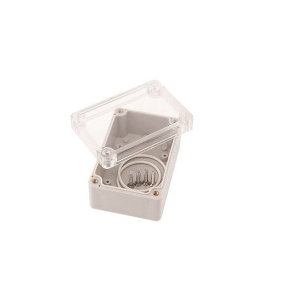 2Pcs 100X68x50mm Electronic Plastic Box Waterproof Electrical Junction Case Clear Cover 840079080356