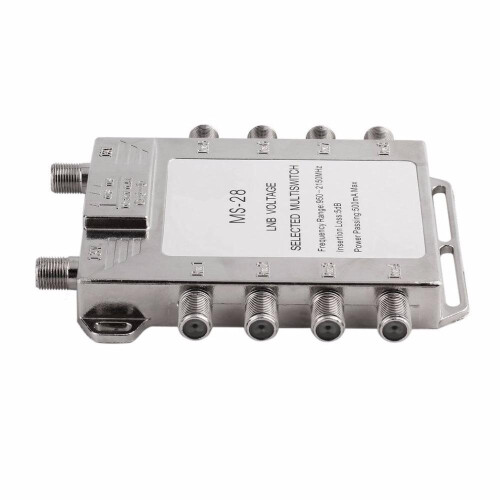 JS-MS28 2 in 8 Diseqc Switch Satellite Multiswitch Satellite Antenna Flat LNB Switch for TV Receiver 1