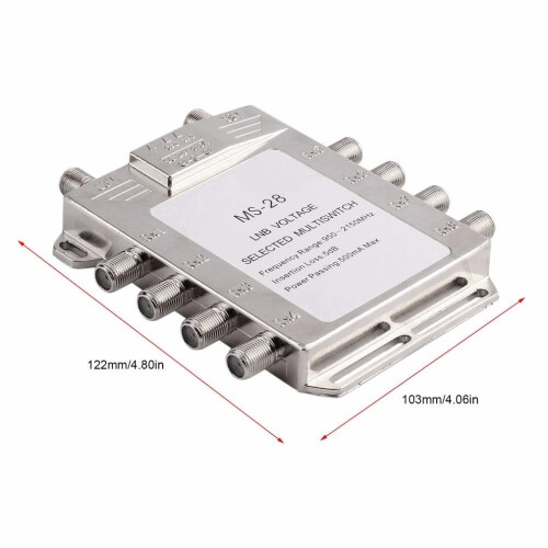 JS-MS28 2 in 8 Diseqc Switch Satellite Multiswitch Satellite Antenna Flat LNB Switch for TV Receiver 2